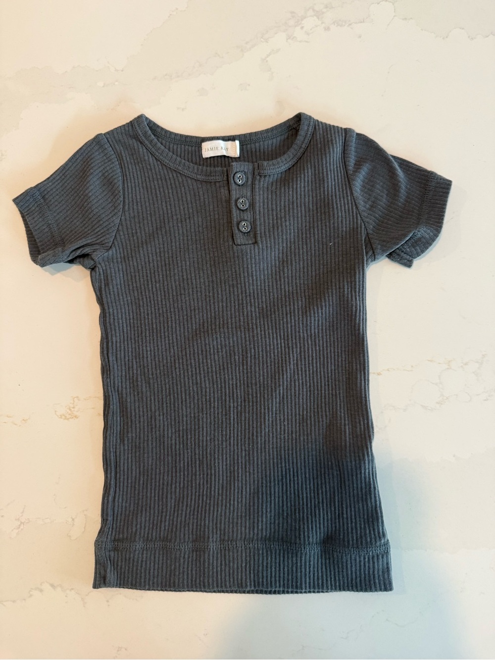 Jamie Kay ribbed charcoal gray shirt